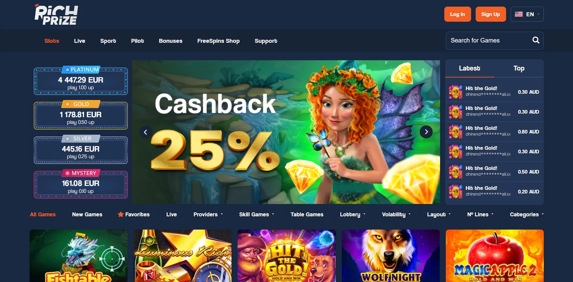Richprize homepage