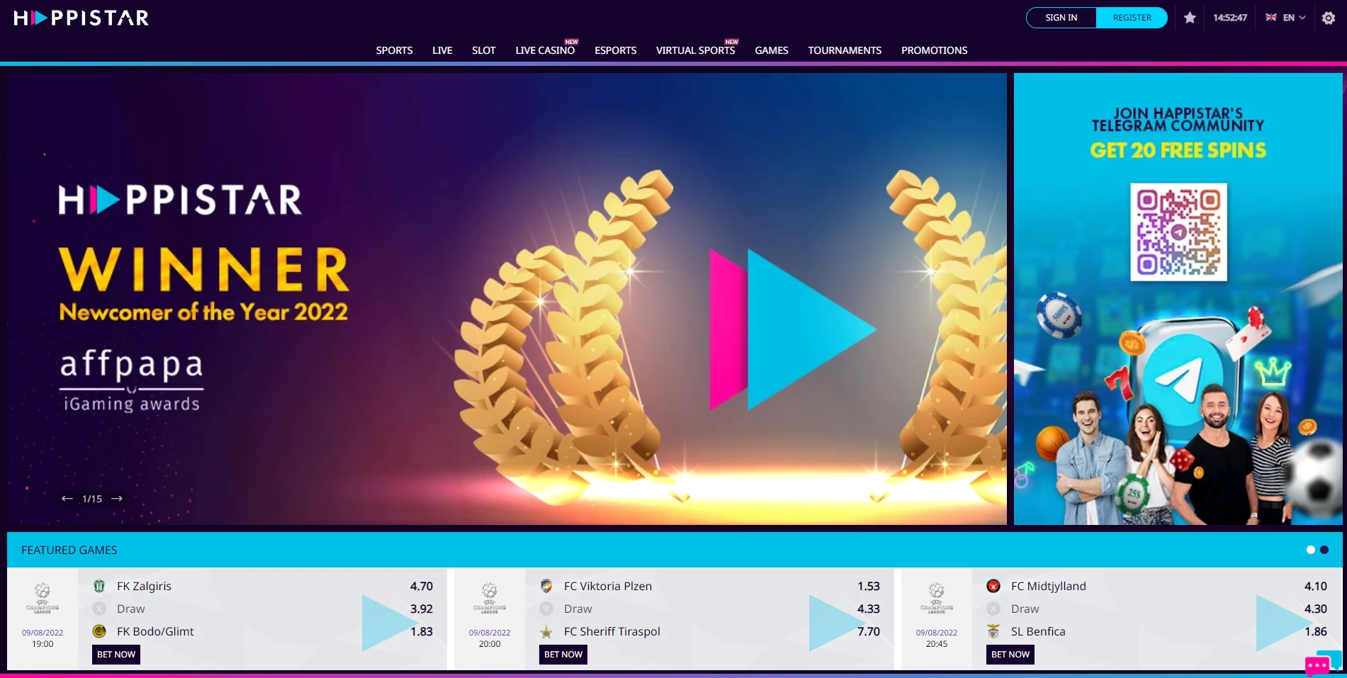 HappiStar Homepage