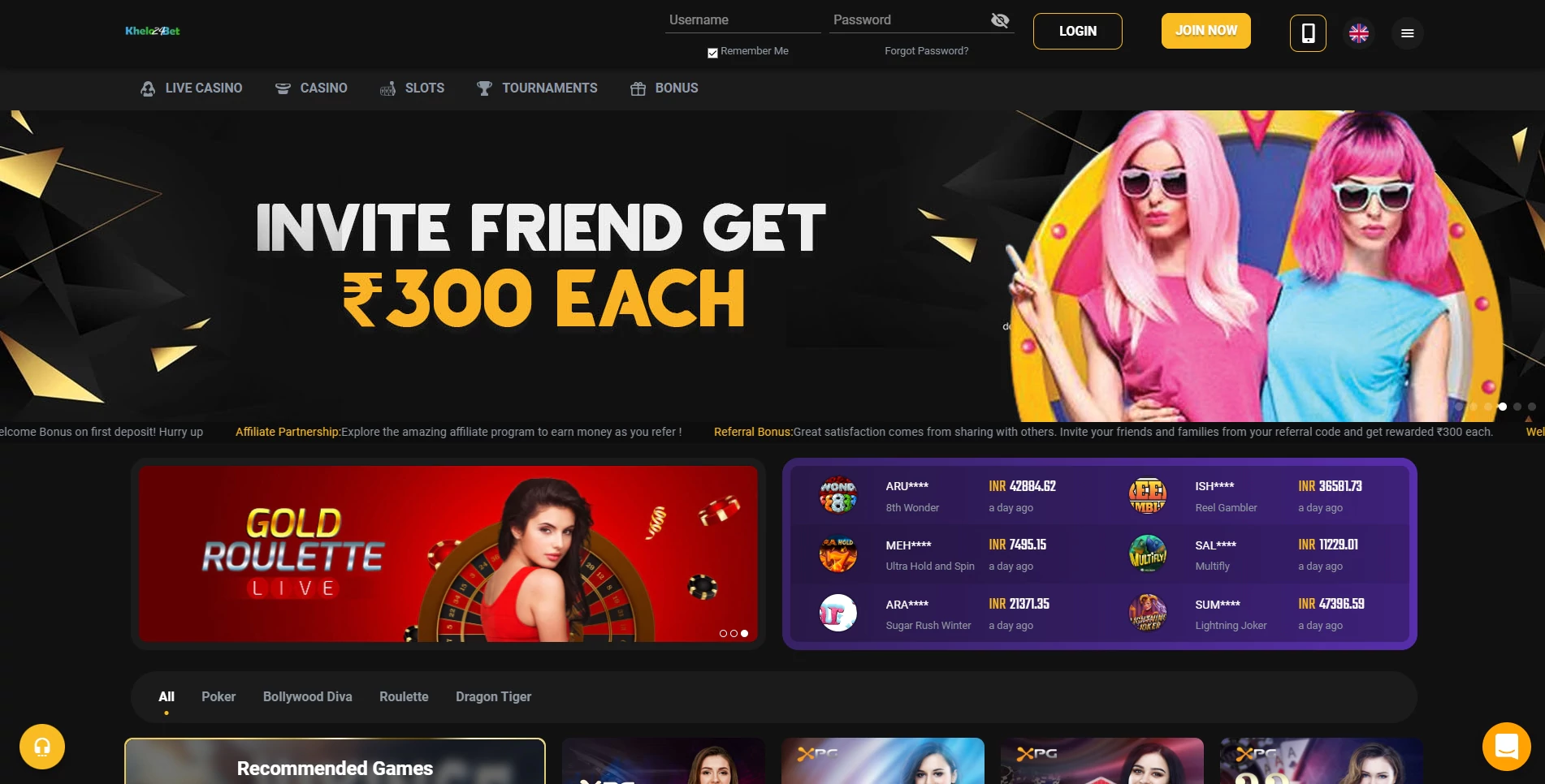 Khelo24Bet Homepage